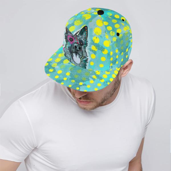 Trendige Damen & Herren Baseball Cap | Streetwear & Streetstyle Mütze mit bunten Hundemotiven der Rassen American Staffordshire Terrier, AmStaff, Staff, Staffi, Pitbull Terrier, Pit, Piti, Mischling, Mix, SOKA, Listenhund